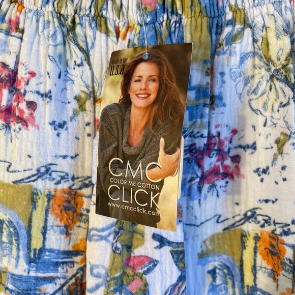 CMC Click NWT “Bicycle Pants” XS Cotton Wide Leg Cropped High Waist Made in USA - Picture 8 of 16